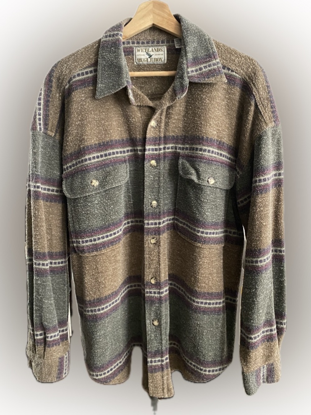 Vintage Bugle Boy Aztec Flannel
